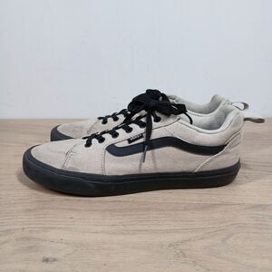 Vans Tan Black Lace Up Low Top Casual Skate Style Sneakers 747